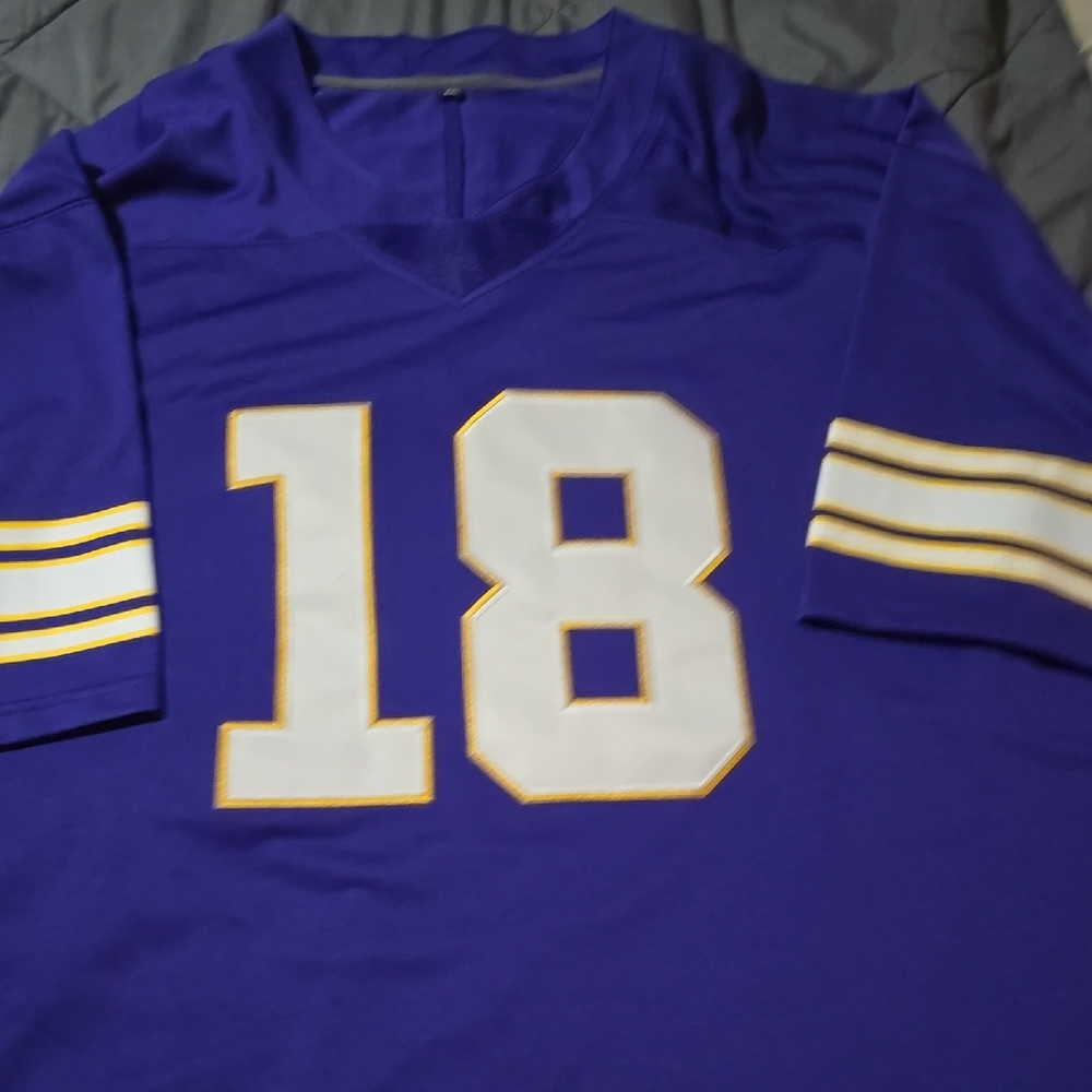 Purple Football Jersey with Number 18